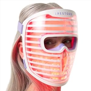 iRestore professional LED therapy mask with 360 lights and triple wavelength for skincare